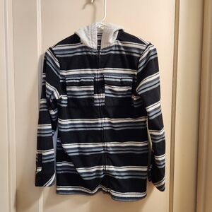 Hurley Fleece Hoodie Black And White Boys Large